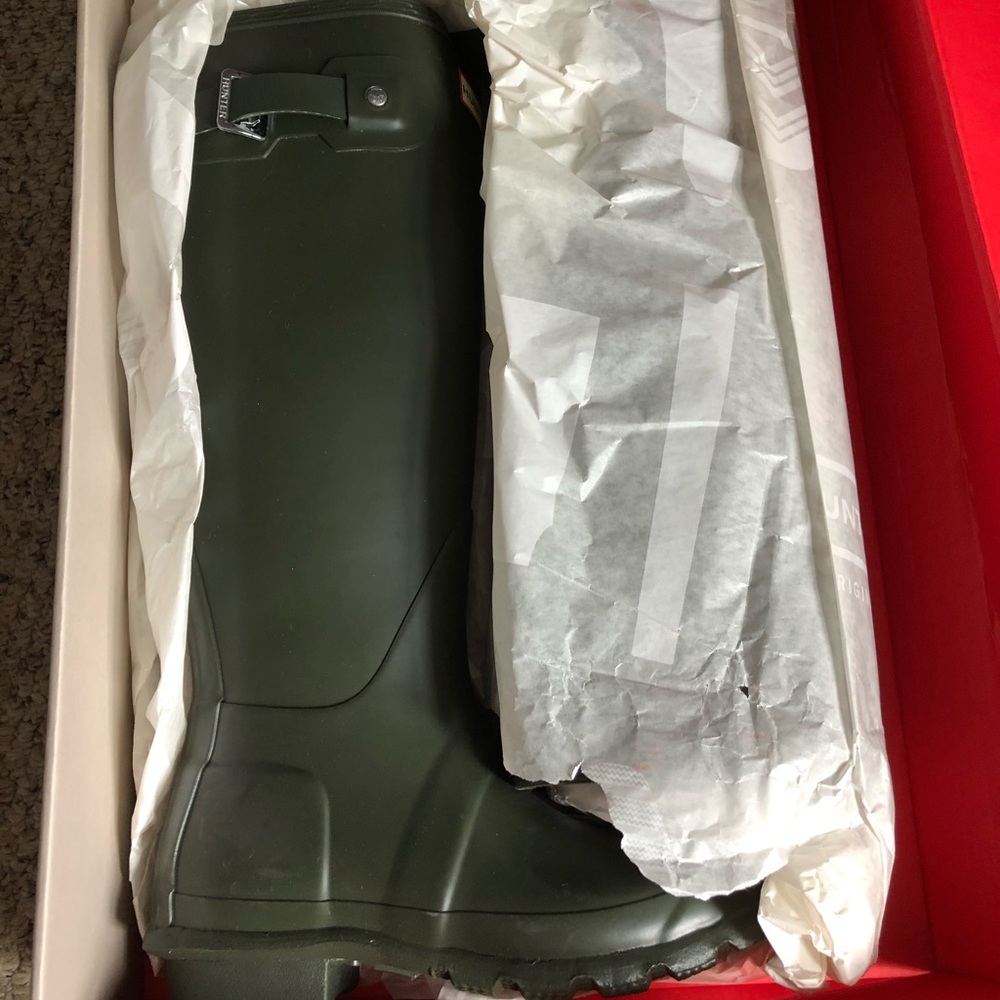 Dark Olive Green Hunter Boots